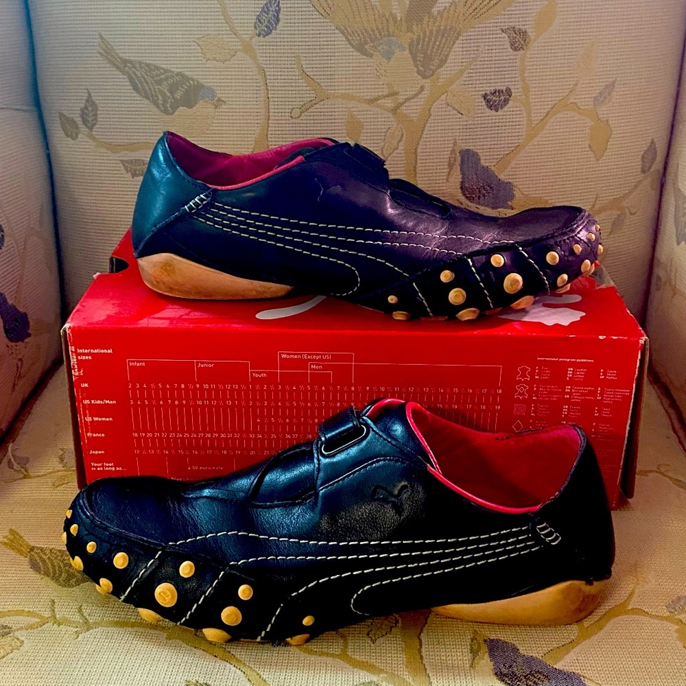 Leather puma tennis shoes 10